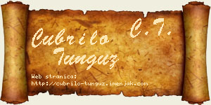 Čubrilo Tunguz vizit kartica